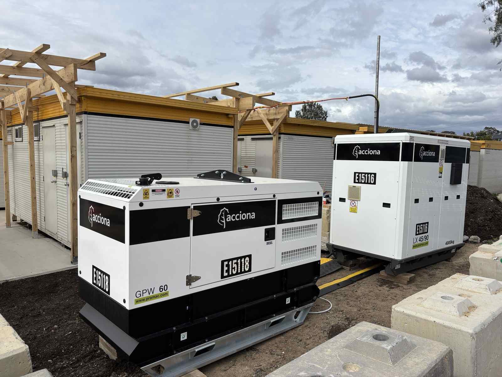 The hybrid generators in use