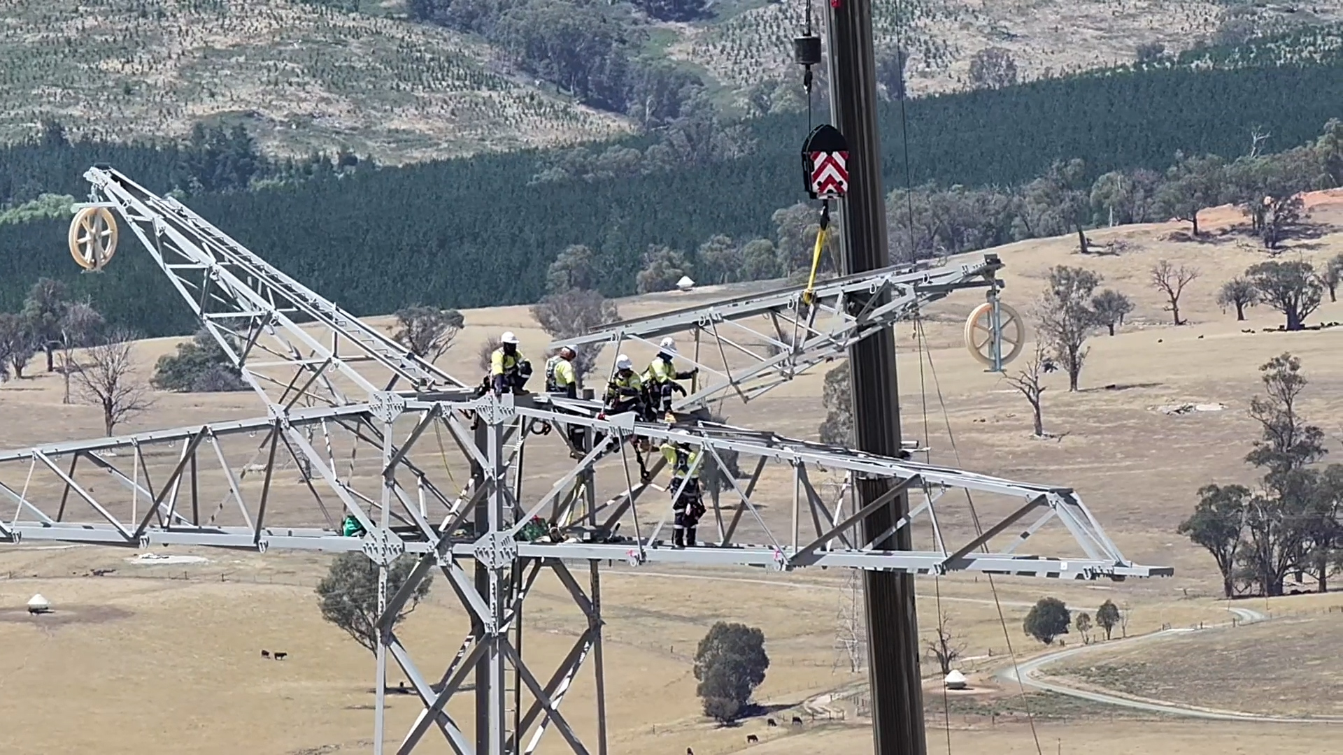 First towers rise on HumeLink East in regional New South Wales